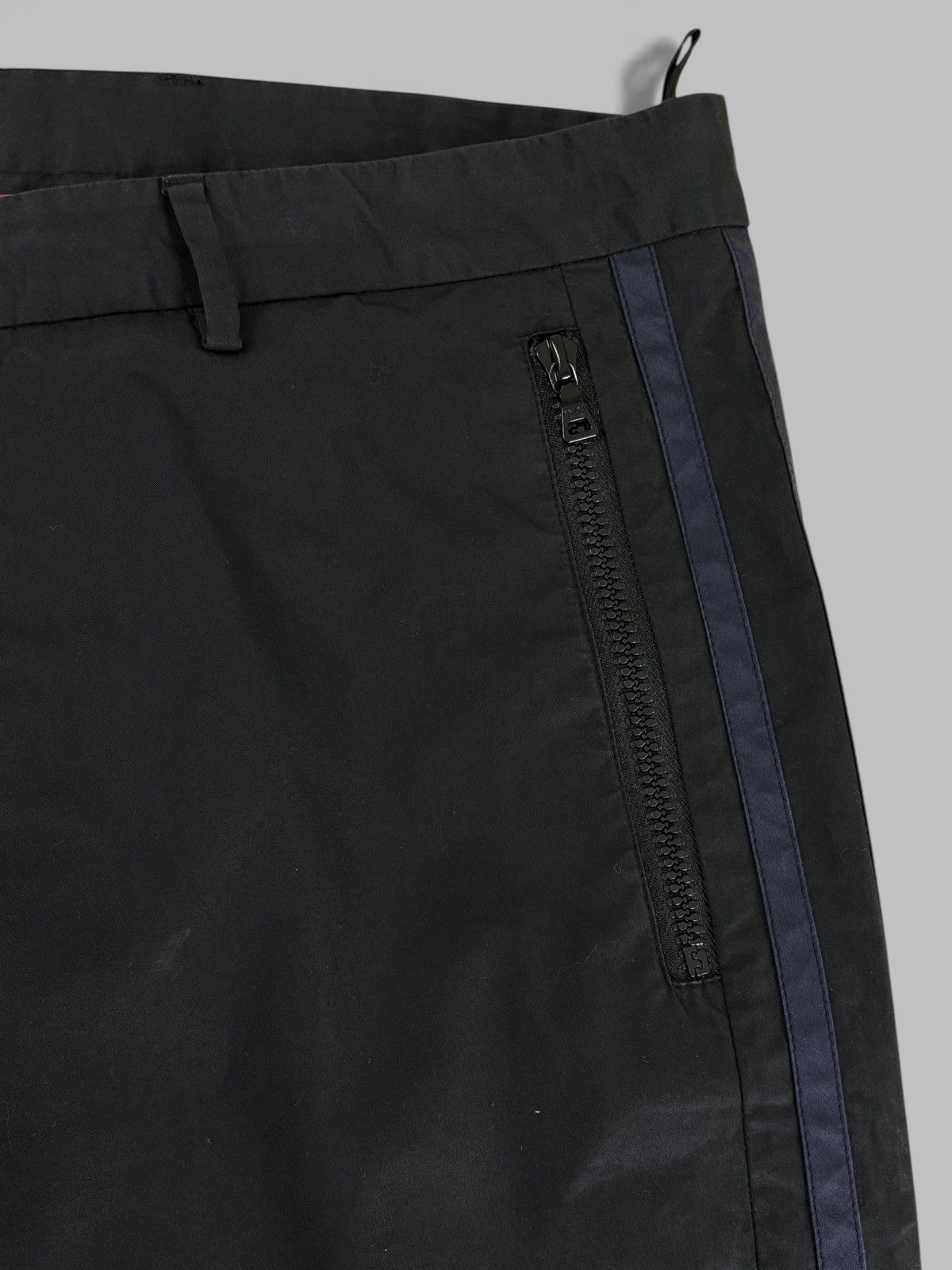 Prada Prada 2000s Black Technical Pants With Blue Sides Stripes Size US 36 / EU 52 - 9 Thumbnail