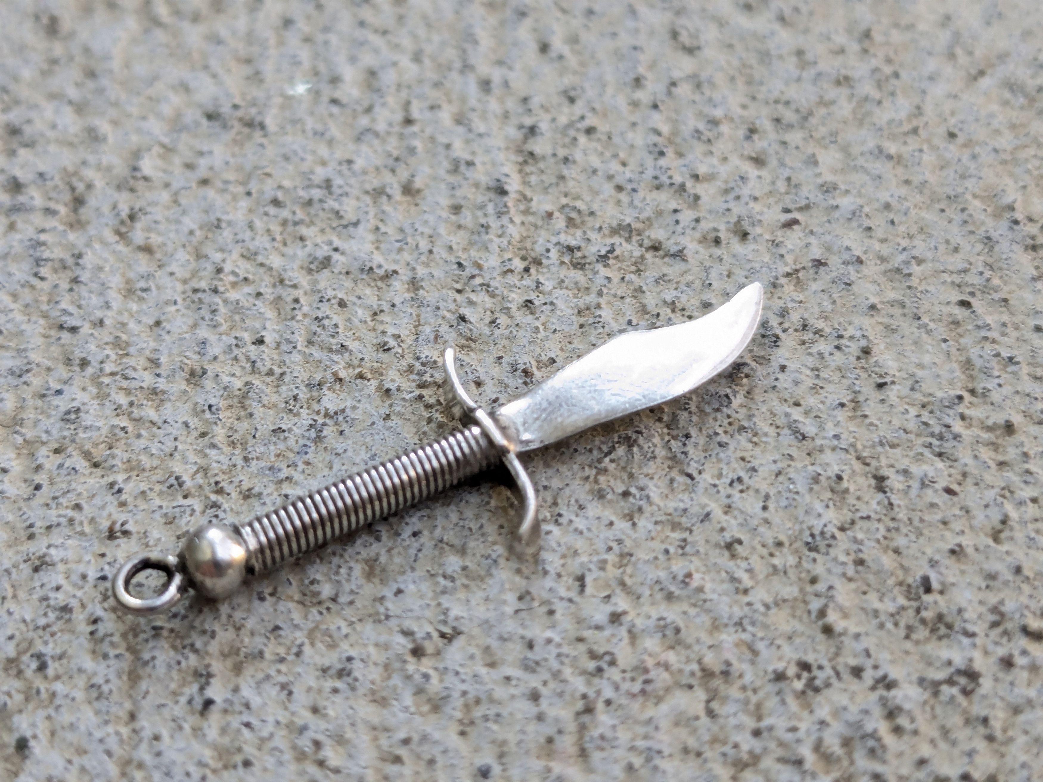 Jewelry Vintage Sterling Silver Dagger Knife Charm Pendant Size ONE SIZE - 3 Thumbnail