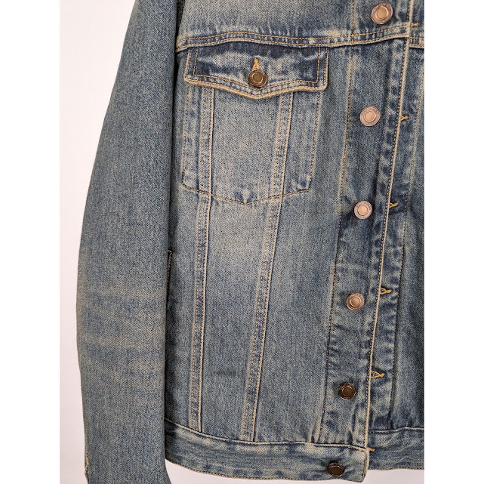 Saint Laurent Paris o1rshd1 Shearling Denim Jacket in Light Blue Size US XXL / EU 58 / 5 - 7 Thumbnail