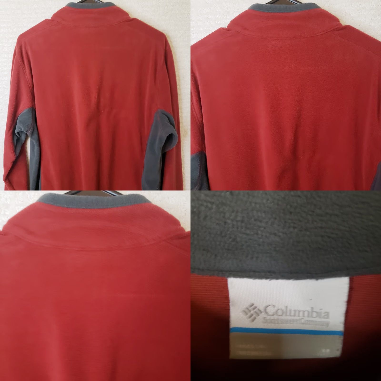 Vintage COLUMBIA SPORTSWEAR Jacket Pullover 1/4 Zip Red Fleece Men M Size Regular Jacket Mens Red 1/4 Zip Pullover 100% Polyester Solid Style Size US M / EU 48-50 / 2 - 8 Thumbnail