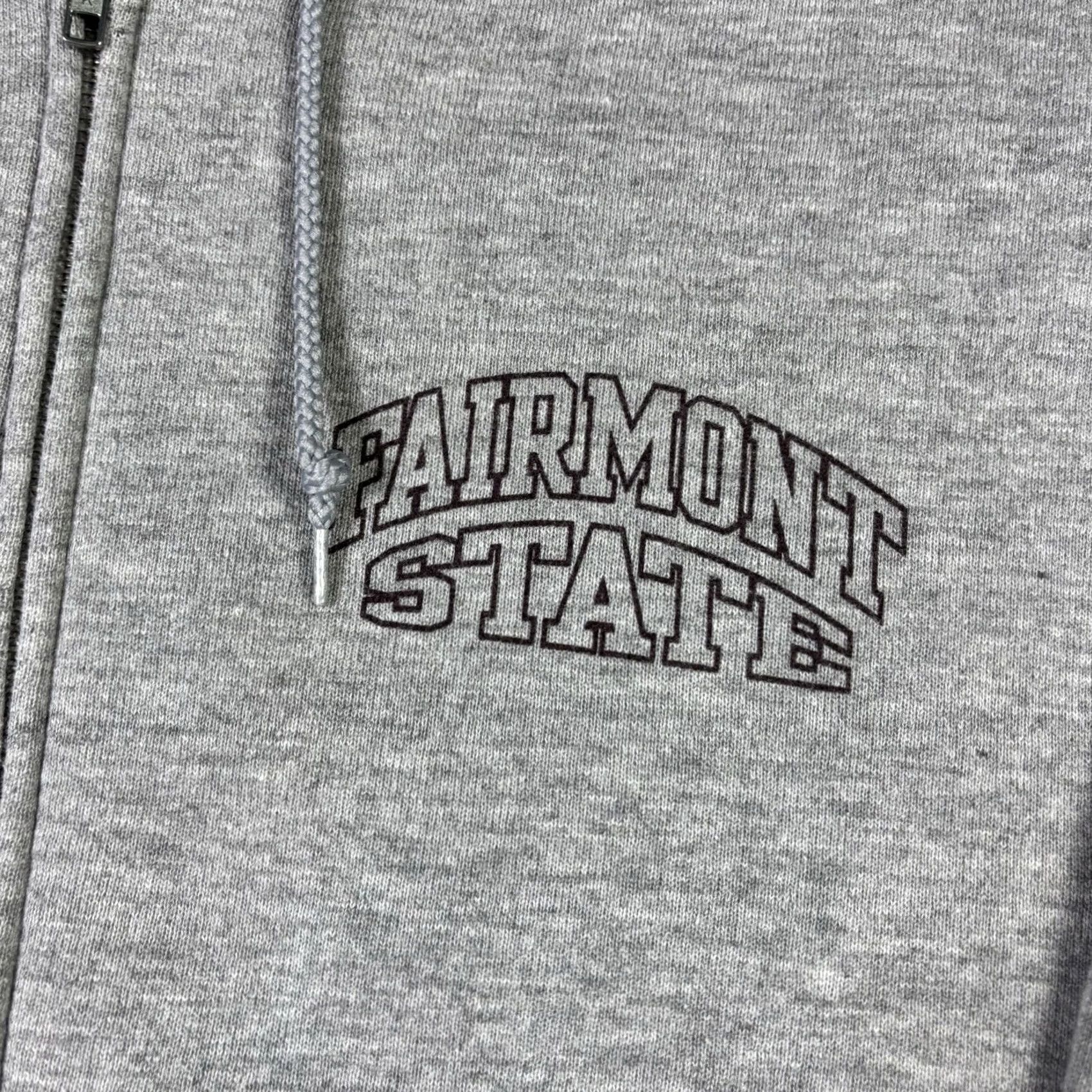 Vintage VINTAGE Fairmont State Hoodie Full Zip Gray Large 90s Men Size US L / EU 52-54 / 3 - 4 Thumbnail