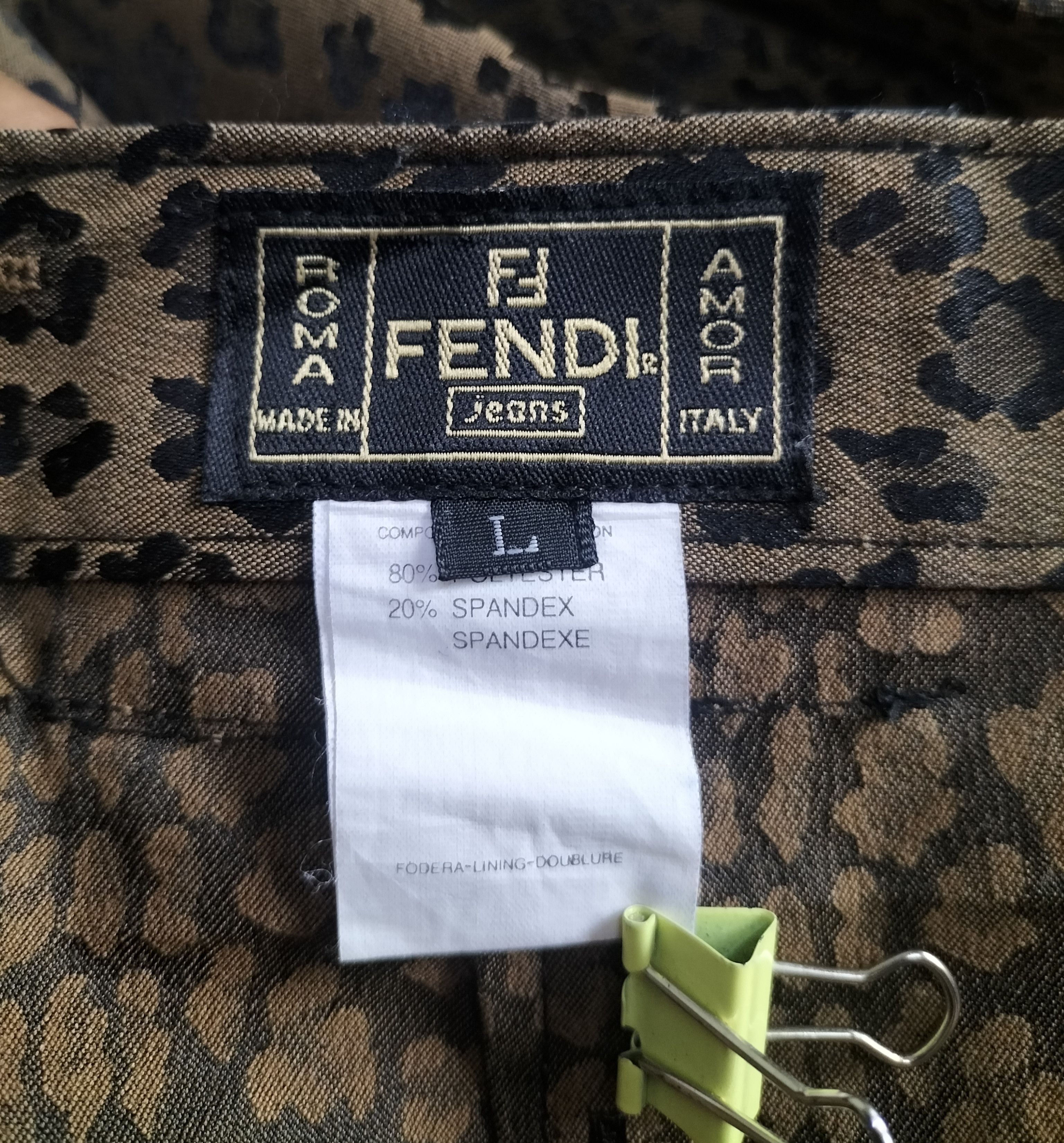Fendi Authentic Fendi leopard print pants Size US 31 - 13 Thumbnail