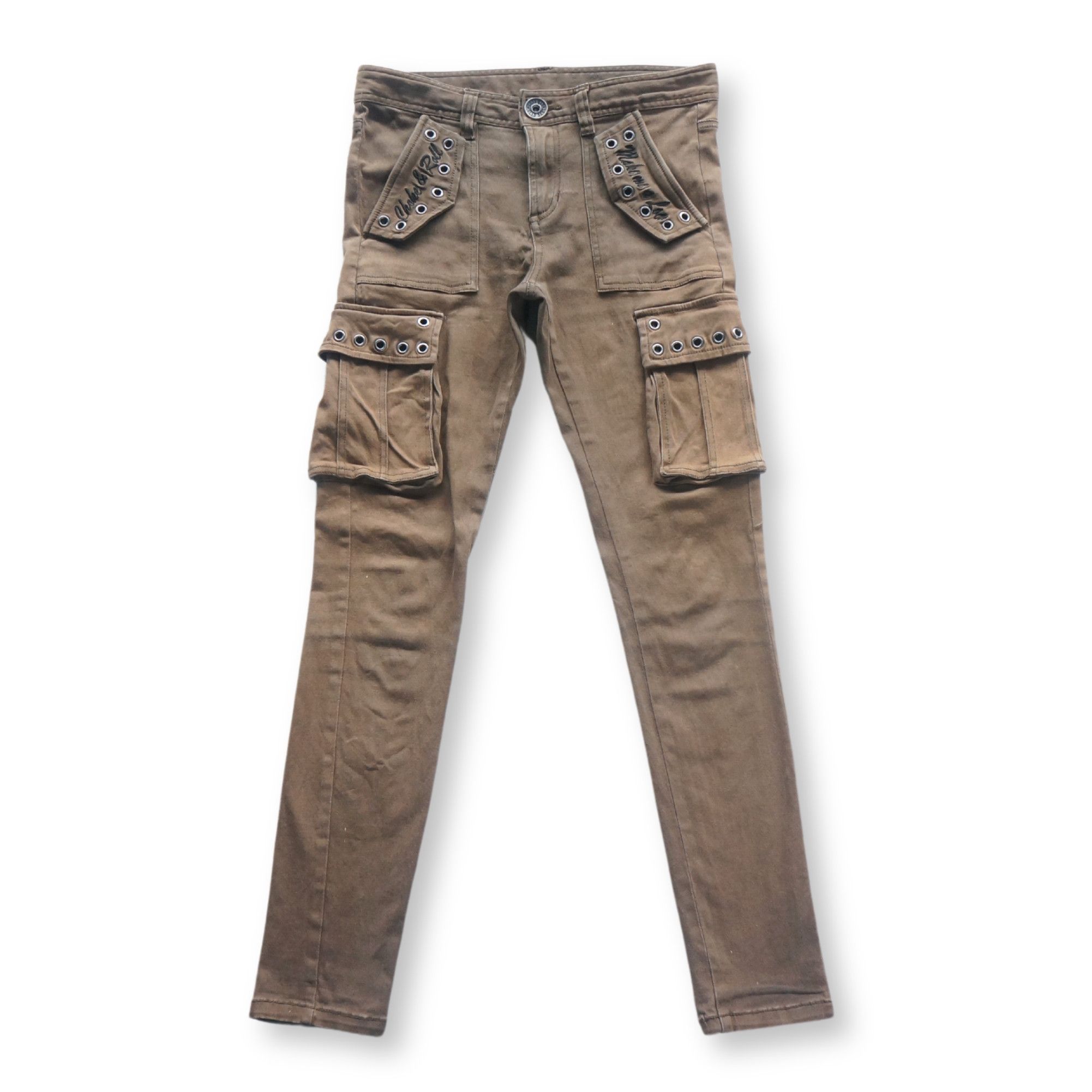 Japanese Brand Bad News by Glad News Slim Stretchable Cargo Pants Size 28" / US 6 / IT 42 - 1 Thumbnail