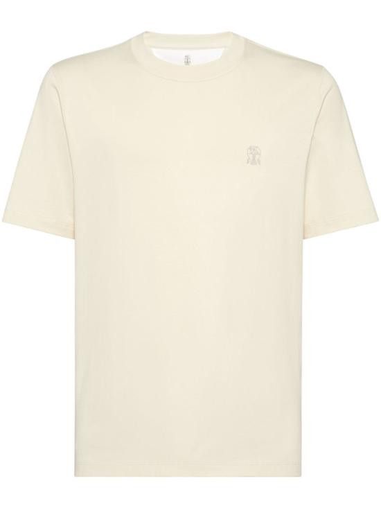 Brunello Cucinelli BRUNELLO CUCINELLI Men T-Shirts M0B138440 C2029 Beige Size US XL / EU 56 / 4 - 1 Thumbnail