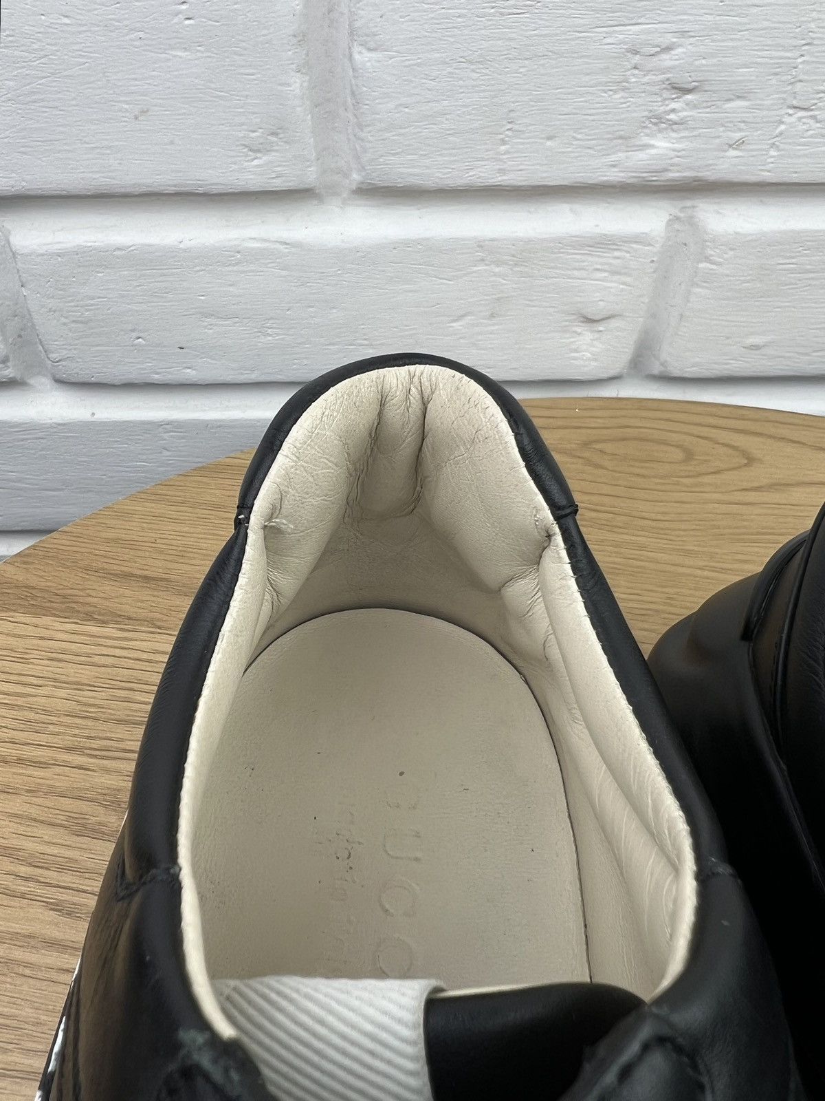 Gucci GUCCI Sneakers Leather Shoes Rhyton "Gucci Band" Black Men’s Size US 8.5 / EU 41-42 - 16 Thumbnail