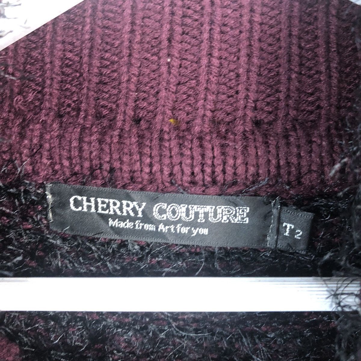 Homespun Knitwear × Japanese Brand DL Cherry Couture Maroon mohair Knitwear #C042 Size S / US 4 / IT 40 - 10 Thumbnail