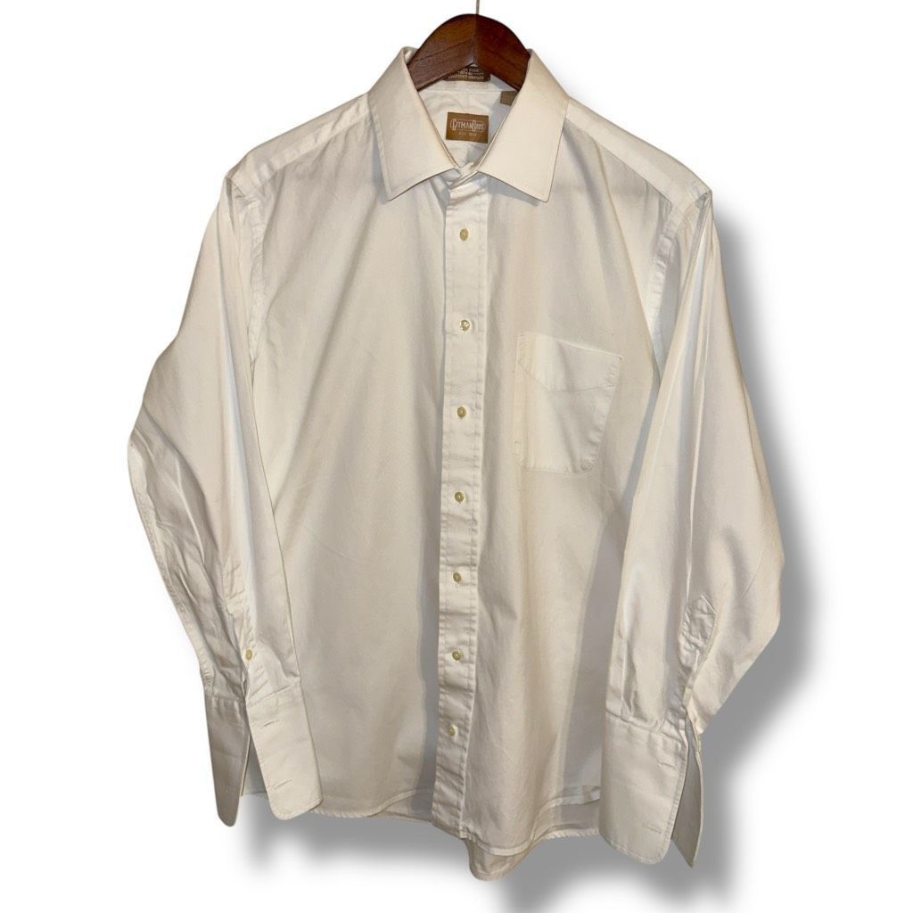 Gitman Bros. Gitman Brothers White Ultra Fine French Cuff Dress Shirt L 1 Size US L / EU 52-54 / 3 - 1 Thumbnail