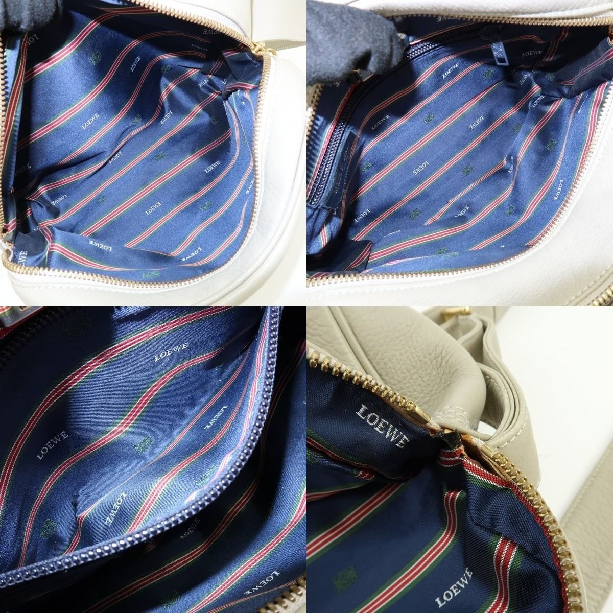 Loewe Loewe Anagram Leather Crossbody Bag Cream Size ONE SIZE - 7 Thumbnail