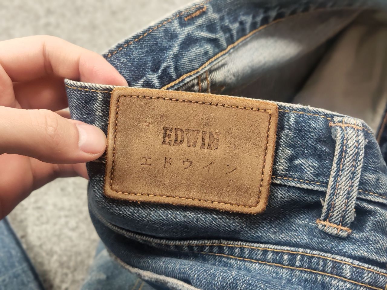 Edwin Vintage 90's Edwin Japan Selvedge paint denim Jeans Ed33m Size US 33 - 16 Thumbnail
