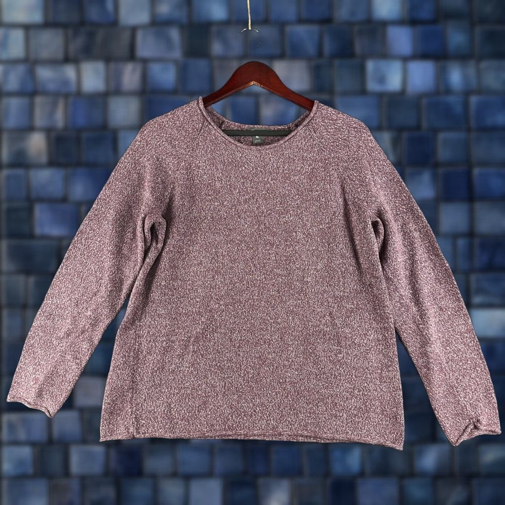 Eddie Bauer Eddie Bauer Sweater Womens Large Purple Cotton Blend Knit Long Sleeve Pullover Size L / US 10 / IT 46 - 1 Thumbnail