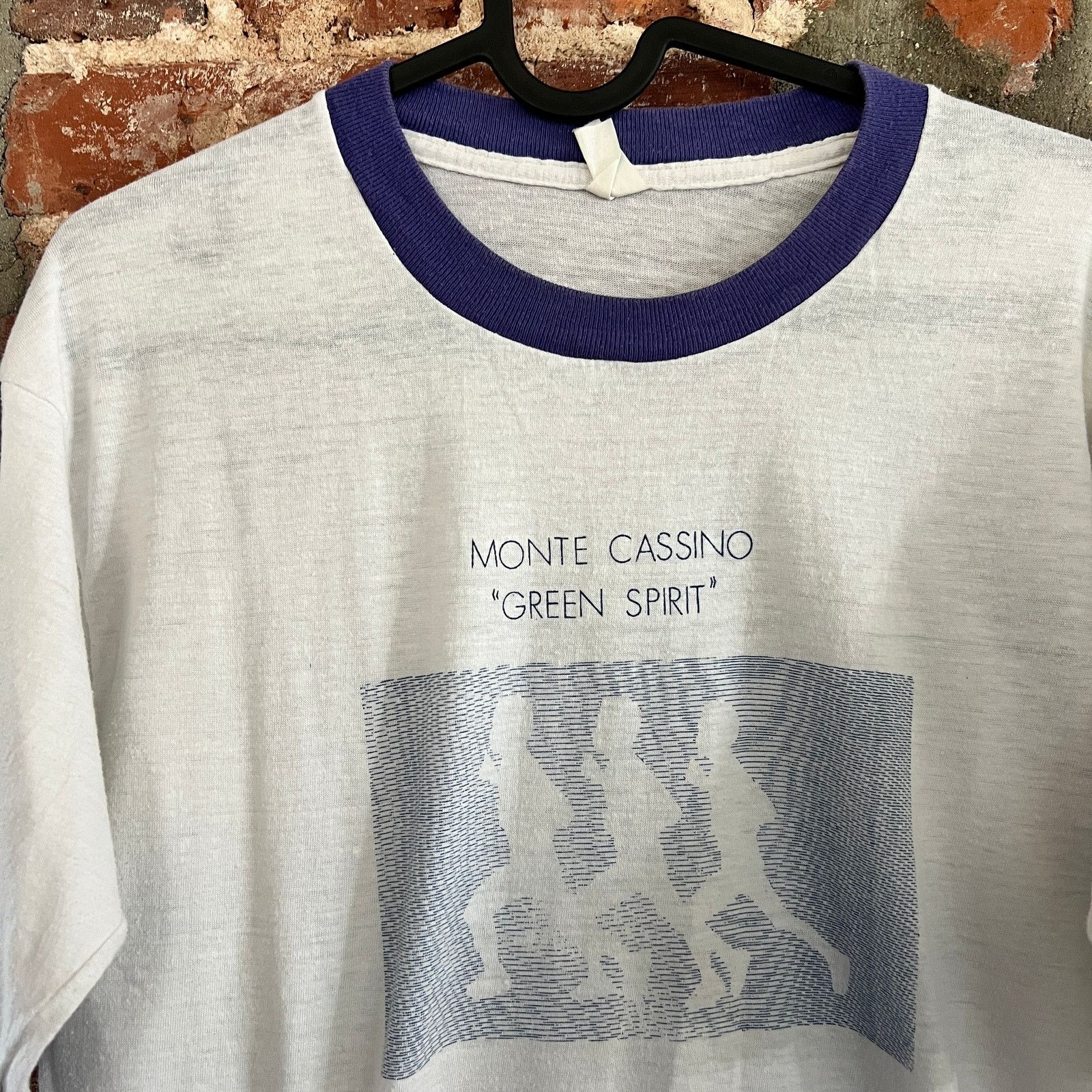 Vintage VTG Monte Cassino Jog-A-Thon Ringer T-Shirt S 18x27 Size US S / EU 44-46 / 1 - 1 Thumbnail