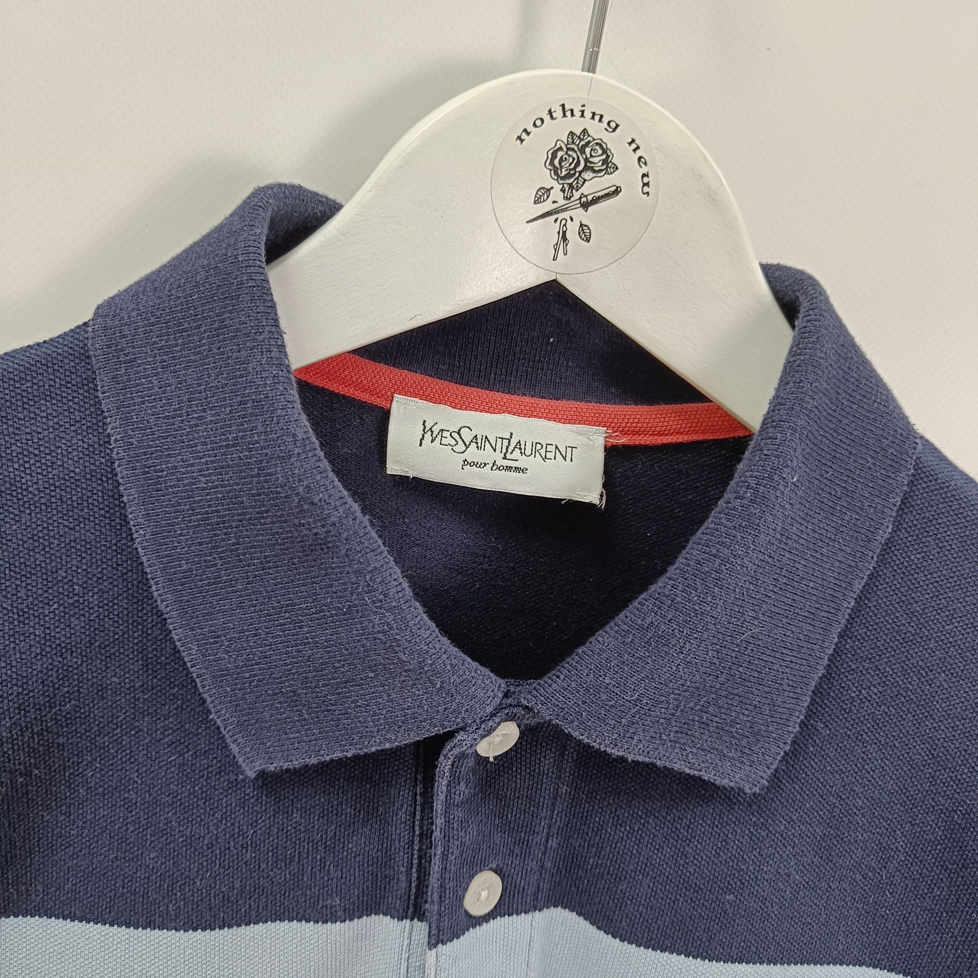 Vintage Yves Saint Laurent Striped Polo Shirt Size US M / EU 48-50 / 2 - 5 Thumbnail