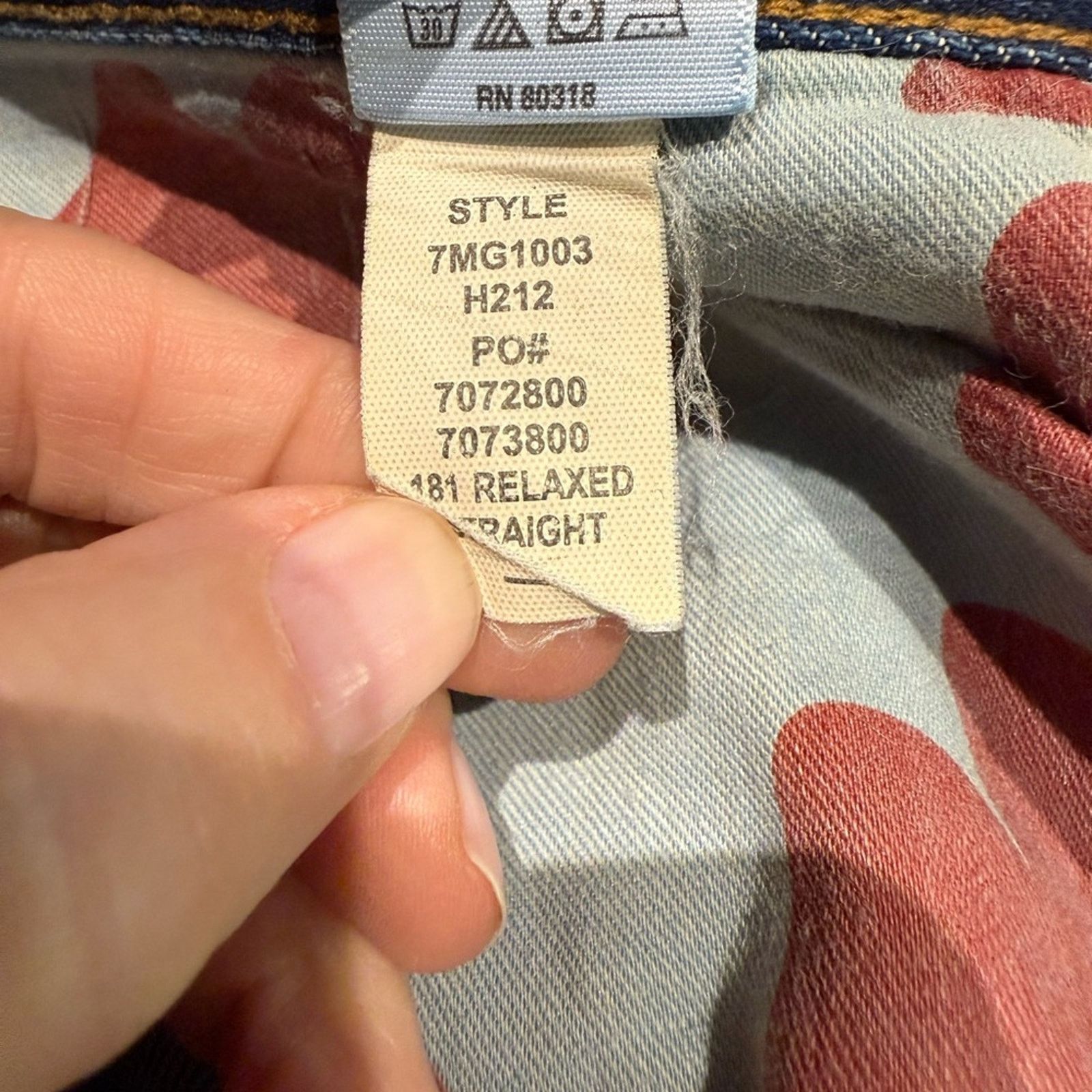 Lucky Brand Lucky Brand 181 Relaxed Straight Jeans Mens Size 32 x 32 Size US 32 / EU 48 - 8 Thumbnail