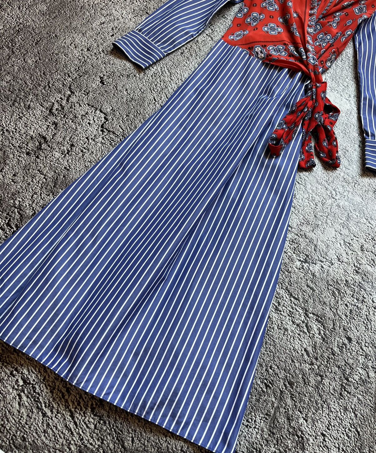 Sandro Sandro Paris Striped Floral Wrap Dress Size 36 Size S / US 4 / IT 40 - 5 Thumbnail