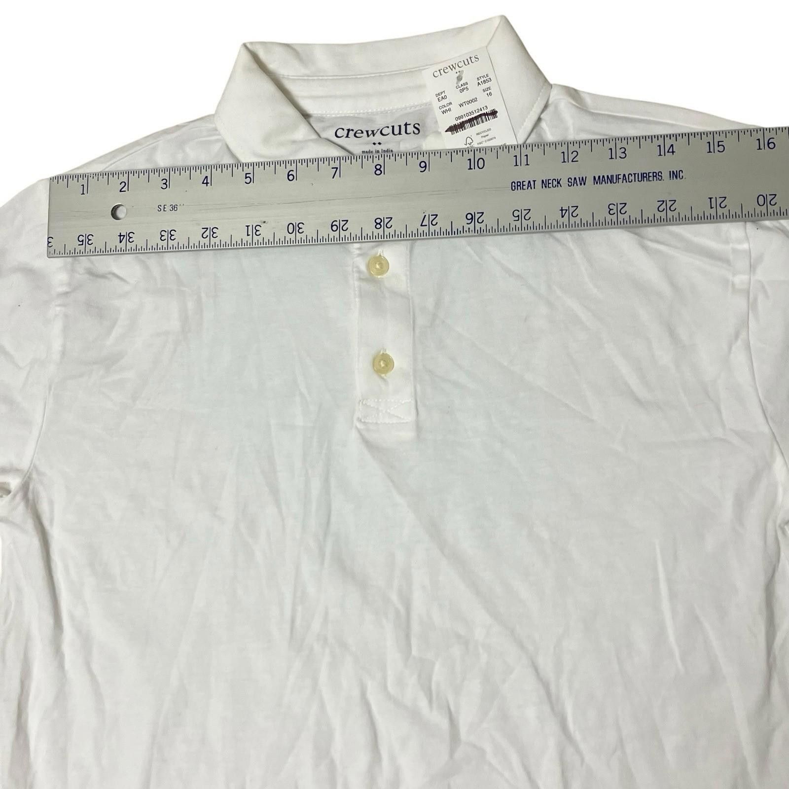 Designer Crewcuts Boys 16 White Polo Cotton Preppy Casual A1853 Size US XXS / EU 40 - 5 Thumbnail