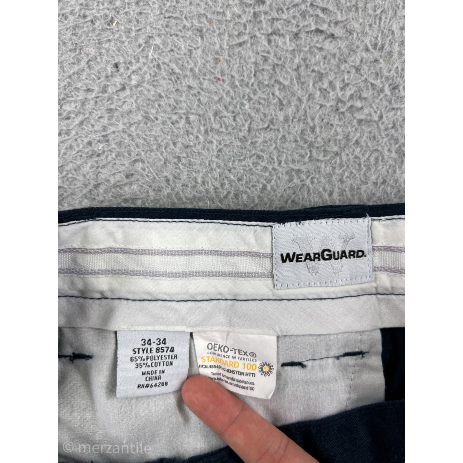 Vintage WearGuard Pants Men 34x34 Blue Cargo Uniform Work Polyester Blend Canvas EMT Trades Size US 34 / EU 50 - 4 Thumbnail