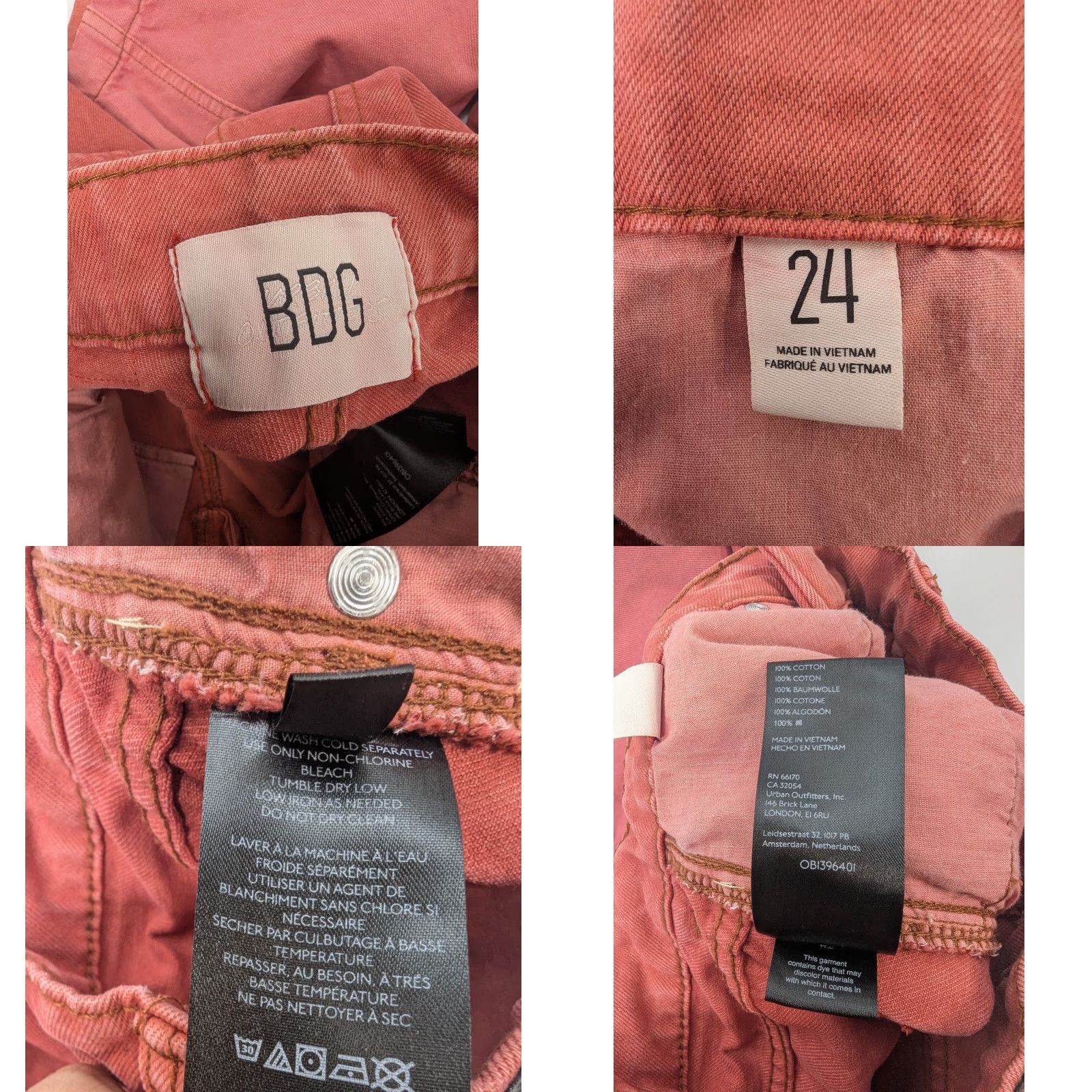 Urban Outfitters VINTAGE Urban Outfitters BDG Rih Extreme Baggy Jean Grunge Red Women's 24 Size 42" / US 20 - 9 Thumbnail