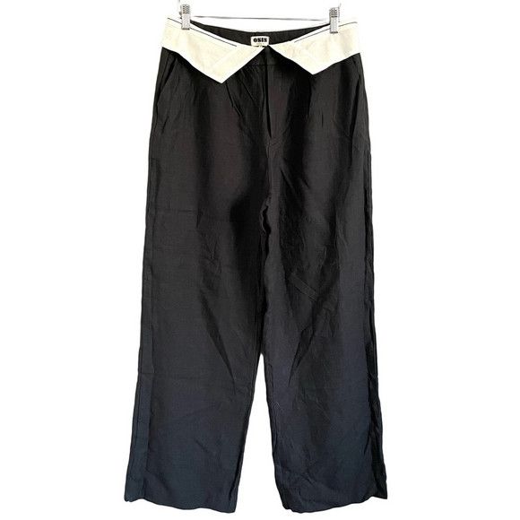 REVOLVE Revolve Osis Studio 100% Linen Lily Wide Leg Pants - Large Size 32" / US 10 / IT 46 - 2 Thumbnail