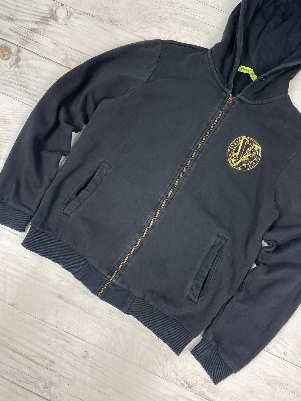 Versace × Versace Jeans Couture Vintage Versace Jeans Zip Hoodie Big Logo Pullover Luxury Size US S / EU 44-46 / 1 - 3 Thumbnail