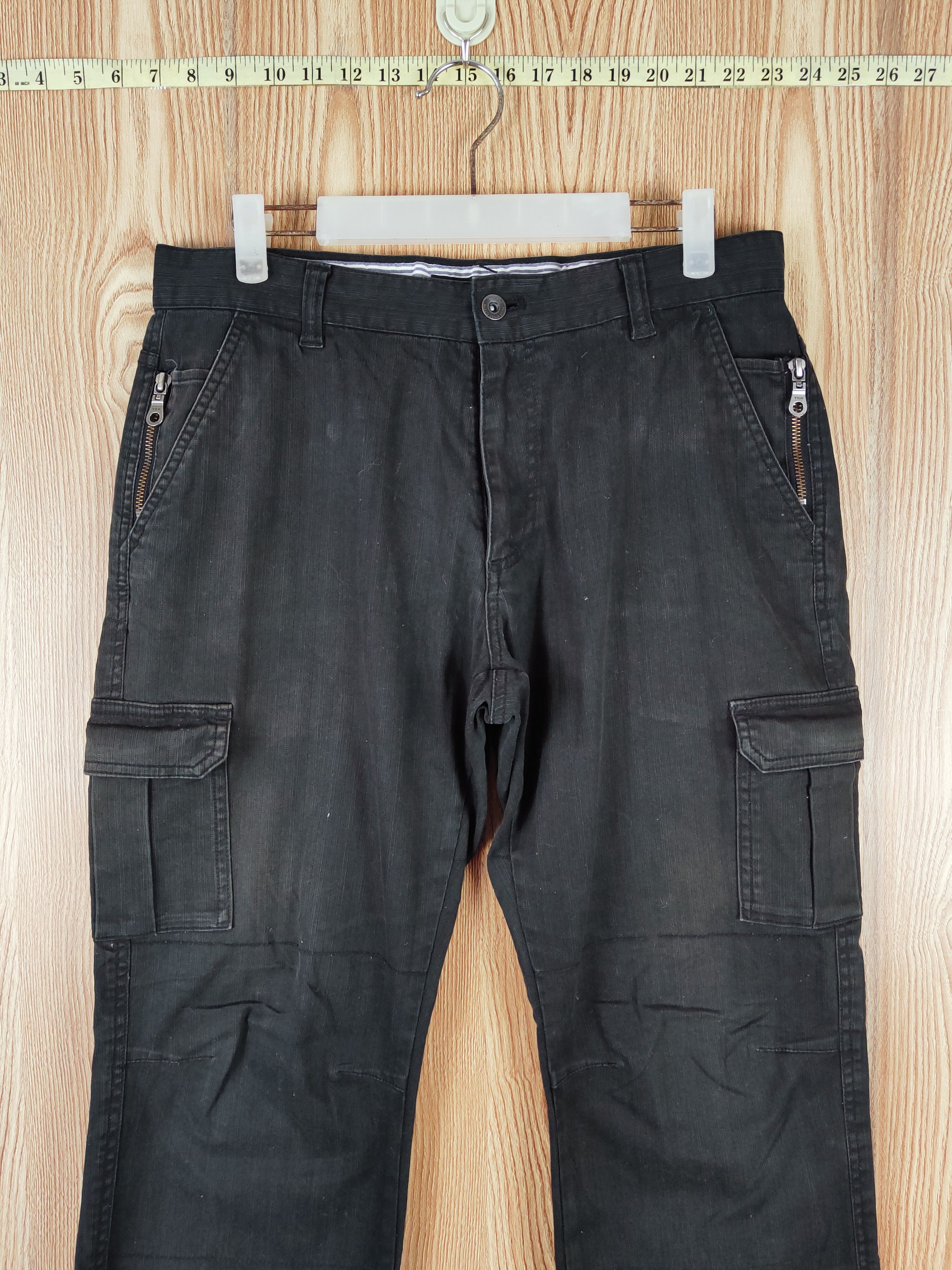 Pazzo Denim Store Black Multipocket Cargo Pants #W203