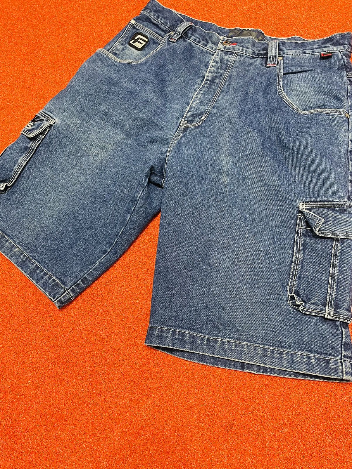 Fubu × Vintage Fubu Jeans Mens Cargo Dark Wash Denim Baggy Hip Hop Size US 38 / EU 54 - 5 Thumbnail