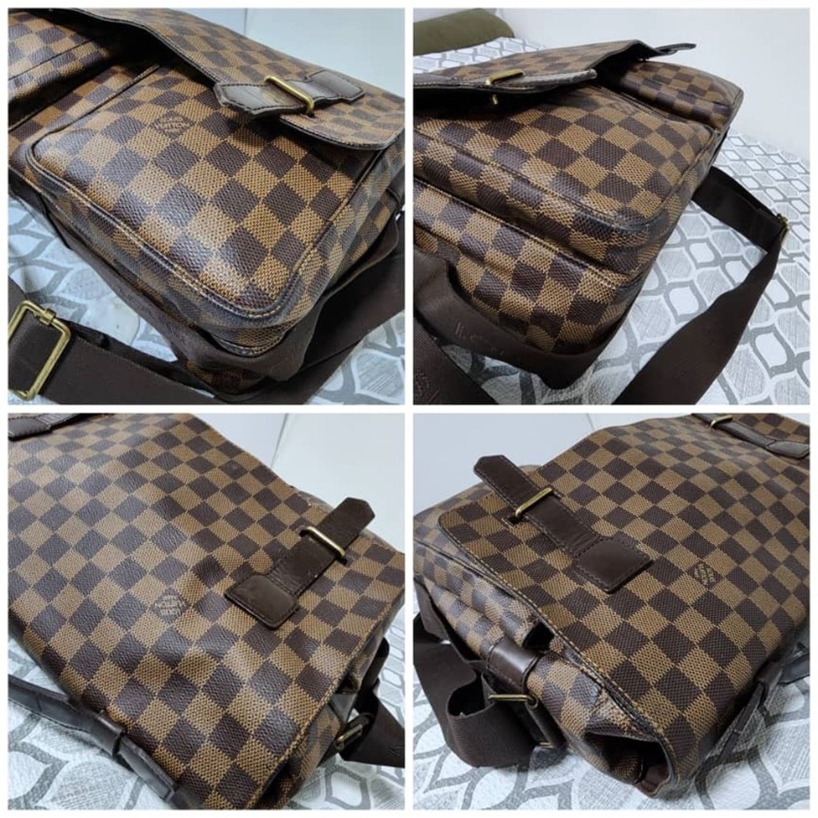 Louis Vuitton Auth LOUIS VUITTON Damier Ebene Broadway Messenger Bag Brown Size ONE SIZE - 11 Thumbnail