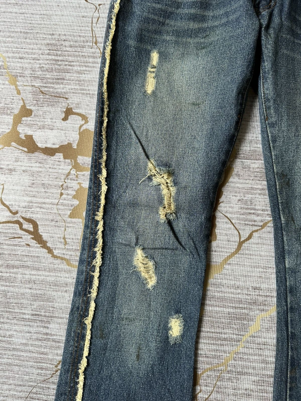 Japanese Brand FLARE Philodox Distressed Design Denim Size US 30 / EU 46 - 8 Thumbnail