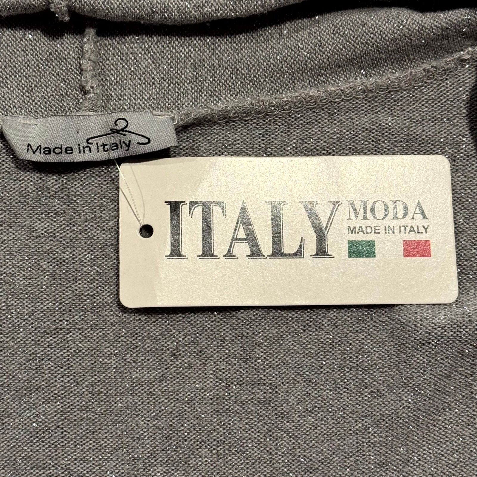 Other NWT Oversized Cardigan O/S Metallic Gray Open Front Italy Size ONE SIZE - 4 Thumbnail