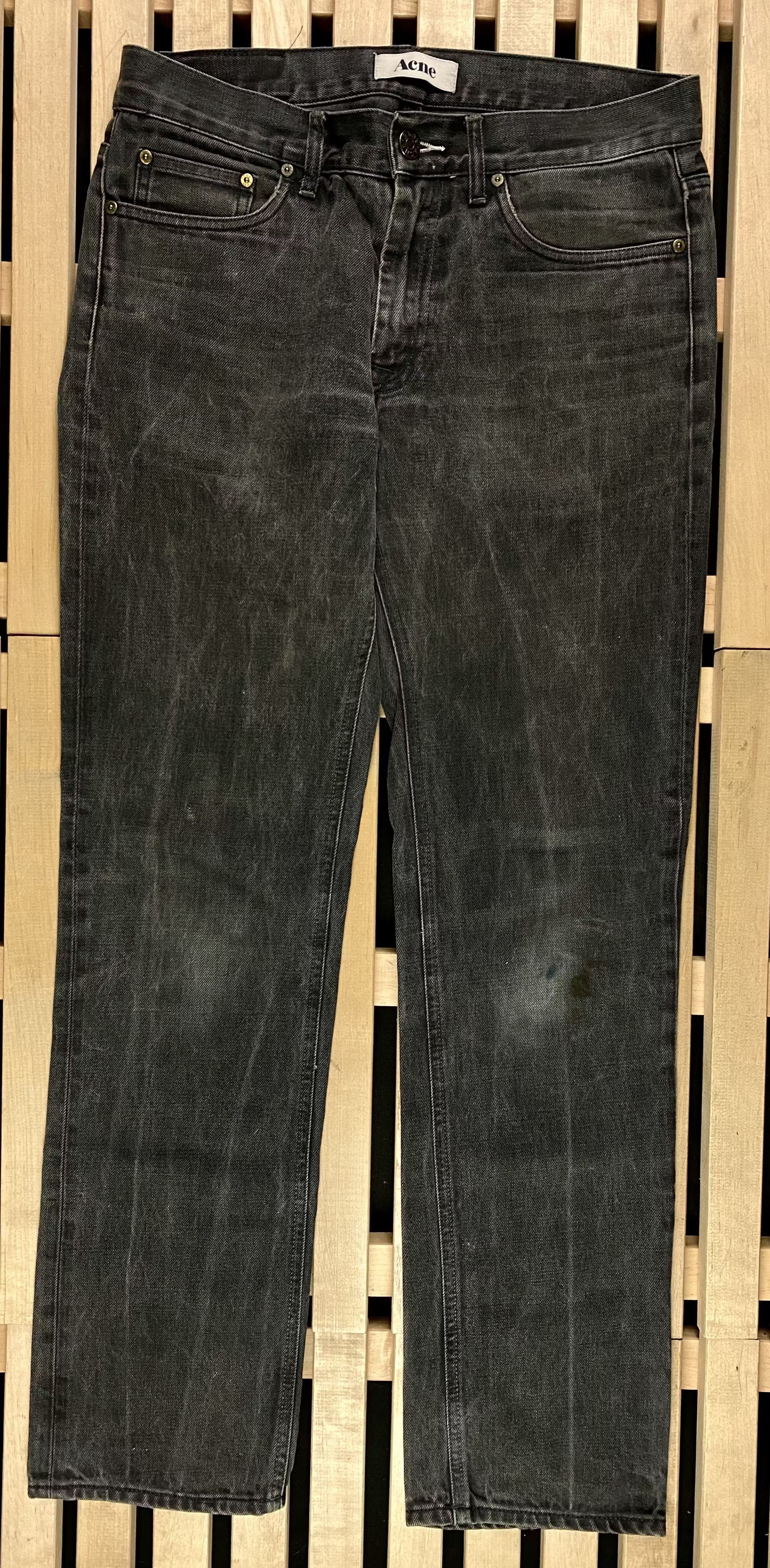 Acne Studios Mens Jeans Denim Acne Mic Raven Size 32 Size US 32 / EU 48 - 1 Thumbnail