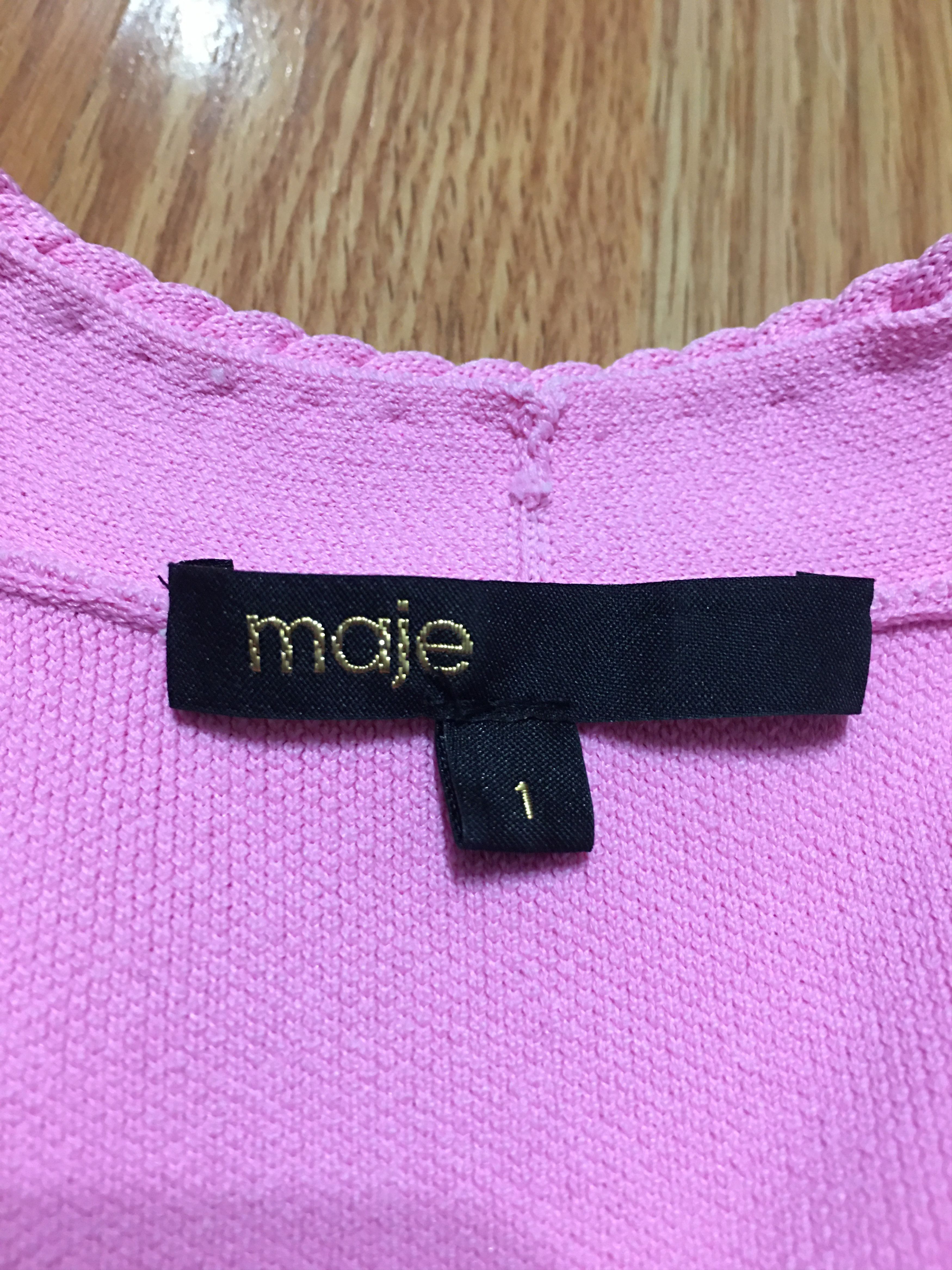 Maje MAJE Madene Belted Knit Cardigan Pink Size 1/S Size S / US 4 / IT 40 - 10 Thumbnail