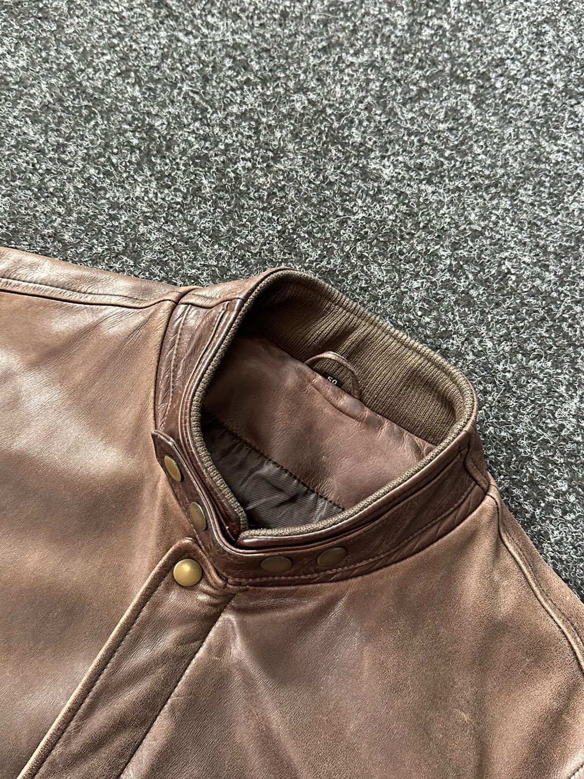 If Six Was Nine × Leather 🚨Vintage 90s Leather Biker Jacket-West Style Maison Margiela Size US M / EU 48-50 / 2 - 3 Thumbnail