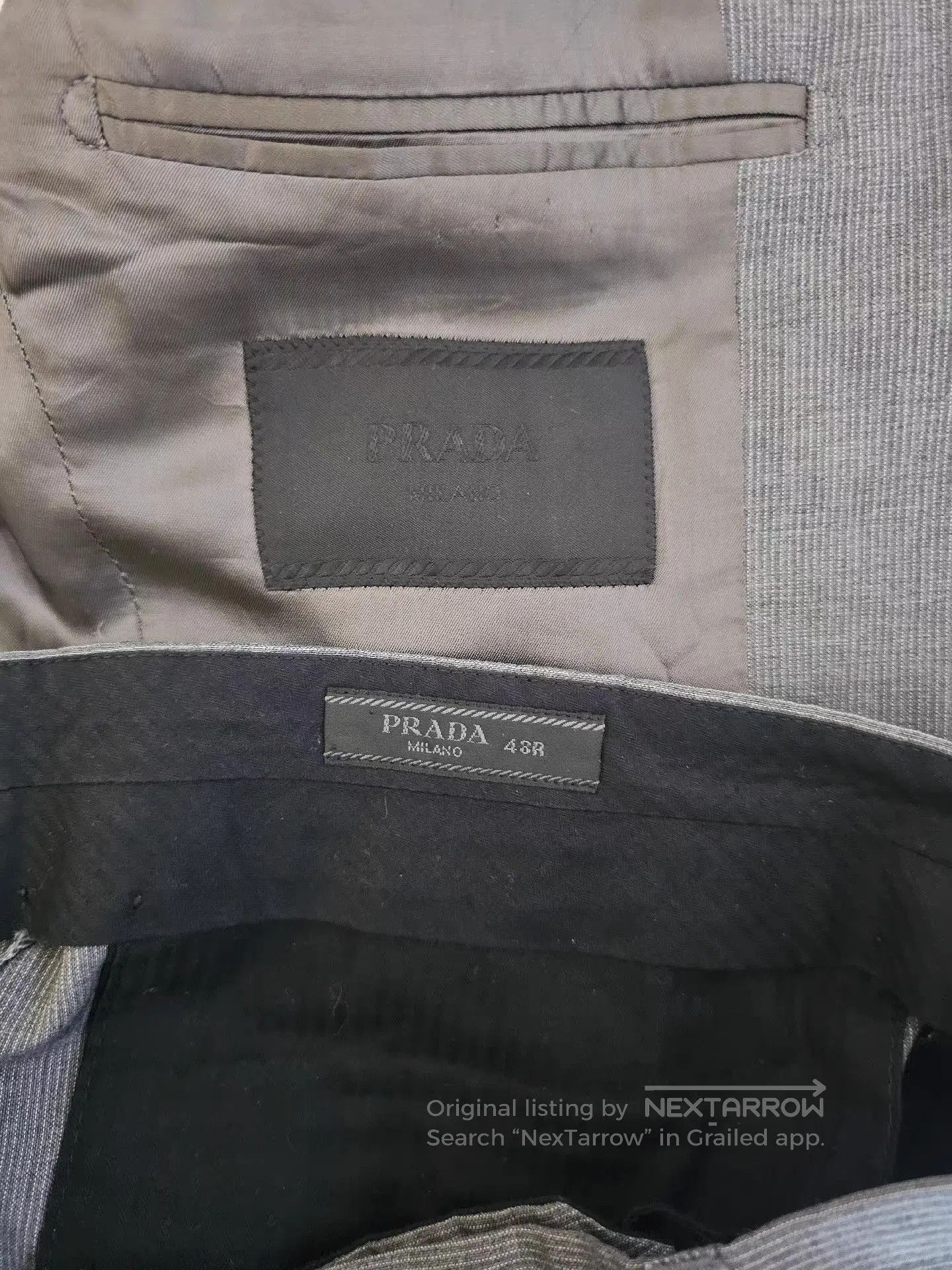 Prada Gray Two-Piece Suit Set. Size US M / EU 48-50 / 2 - 4 Thumbnail