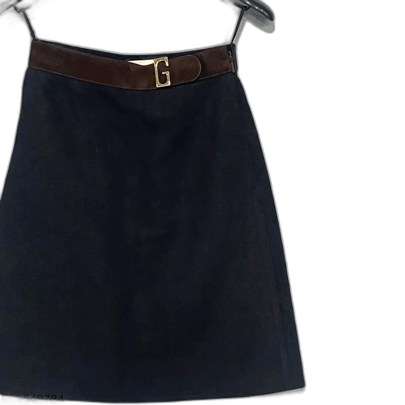 Gucci Gucci Linen Belt Mini Skirt Size 36" / US 14 / IT 50 - 1 Thumbnail