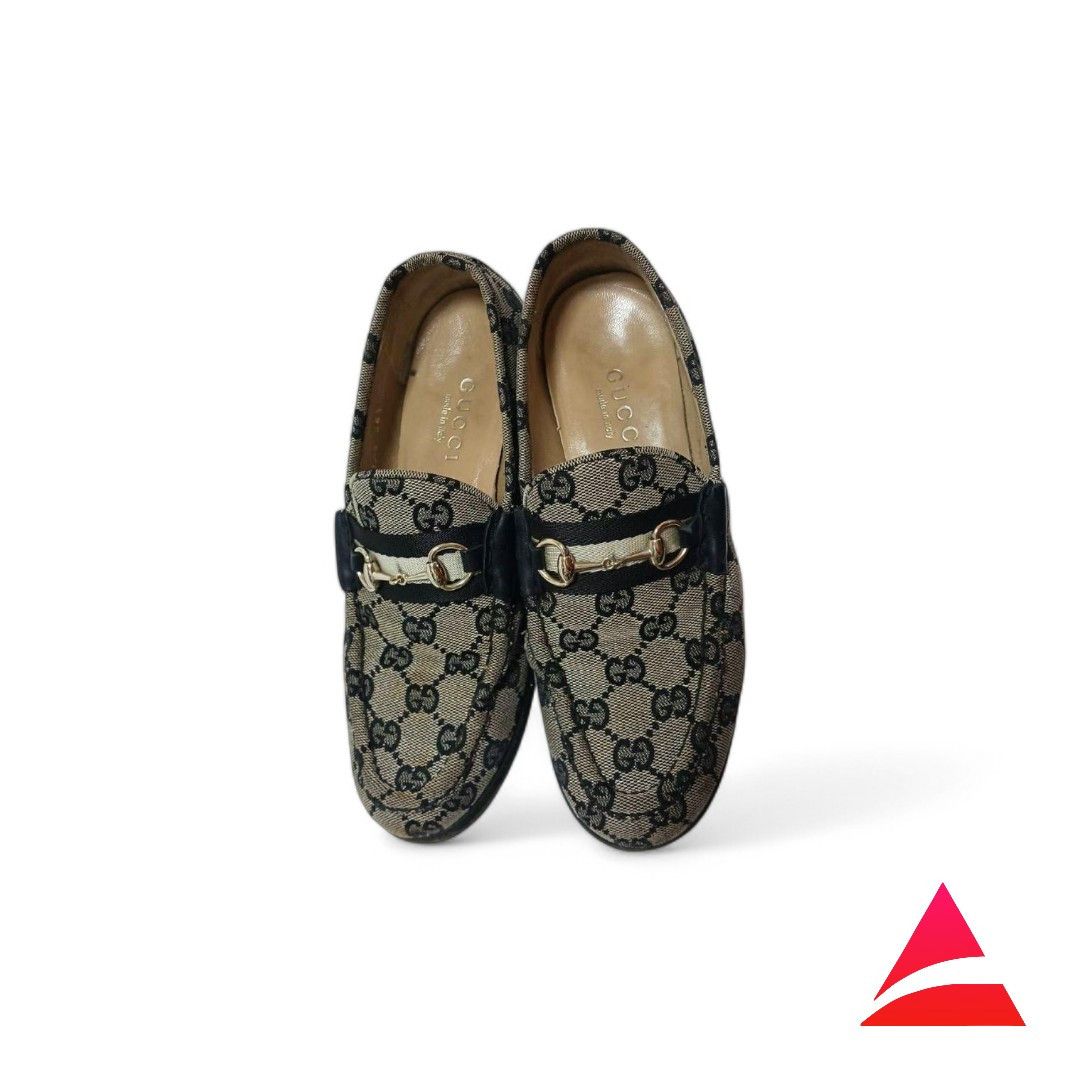 Gucci Gucci - 36.5 Horsebit Boots Loafers Canvas Leather D-Ring Size US 5.5 / IT 35.5 - 1 Thumbnail