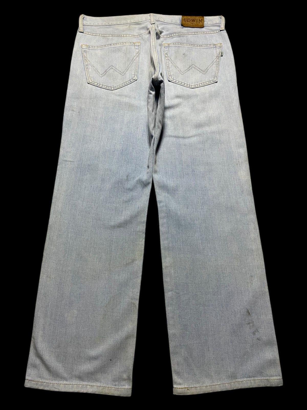 Edwin Vintage Japanese Brand Edwin Faded Light Blue Loose Jeans Size US 35 - 2 Thumbnail