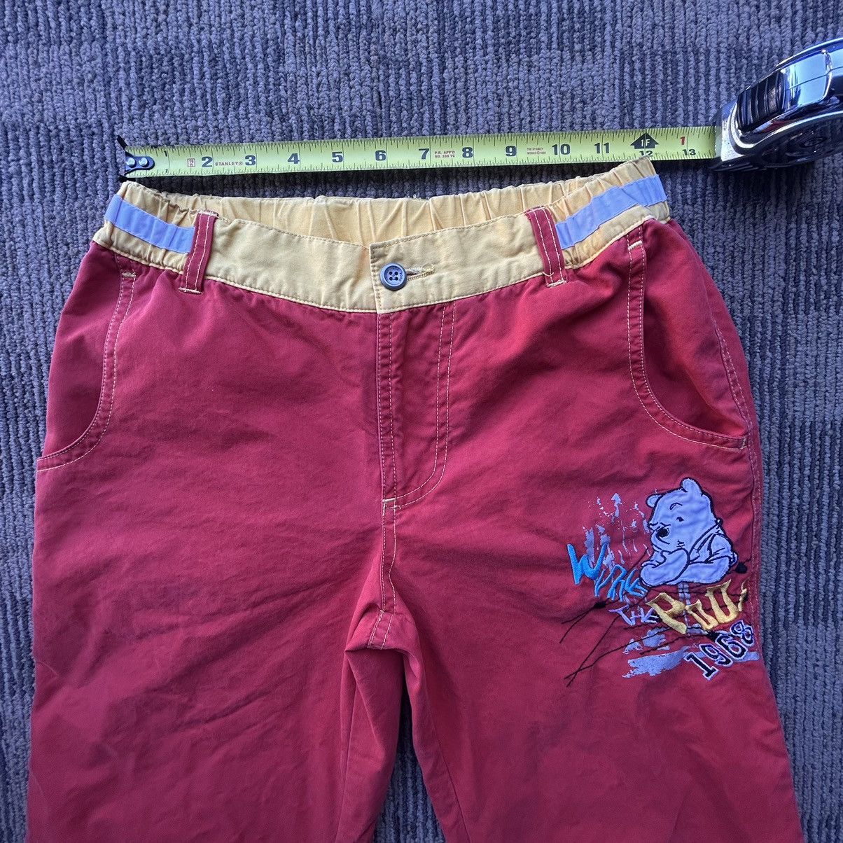 Disney Vtg Disney Winnie The Pooh Chinese Graphic Embroidered Pants Size 26" / US 2 / IT 38 - 4 Thumbnail