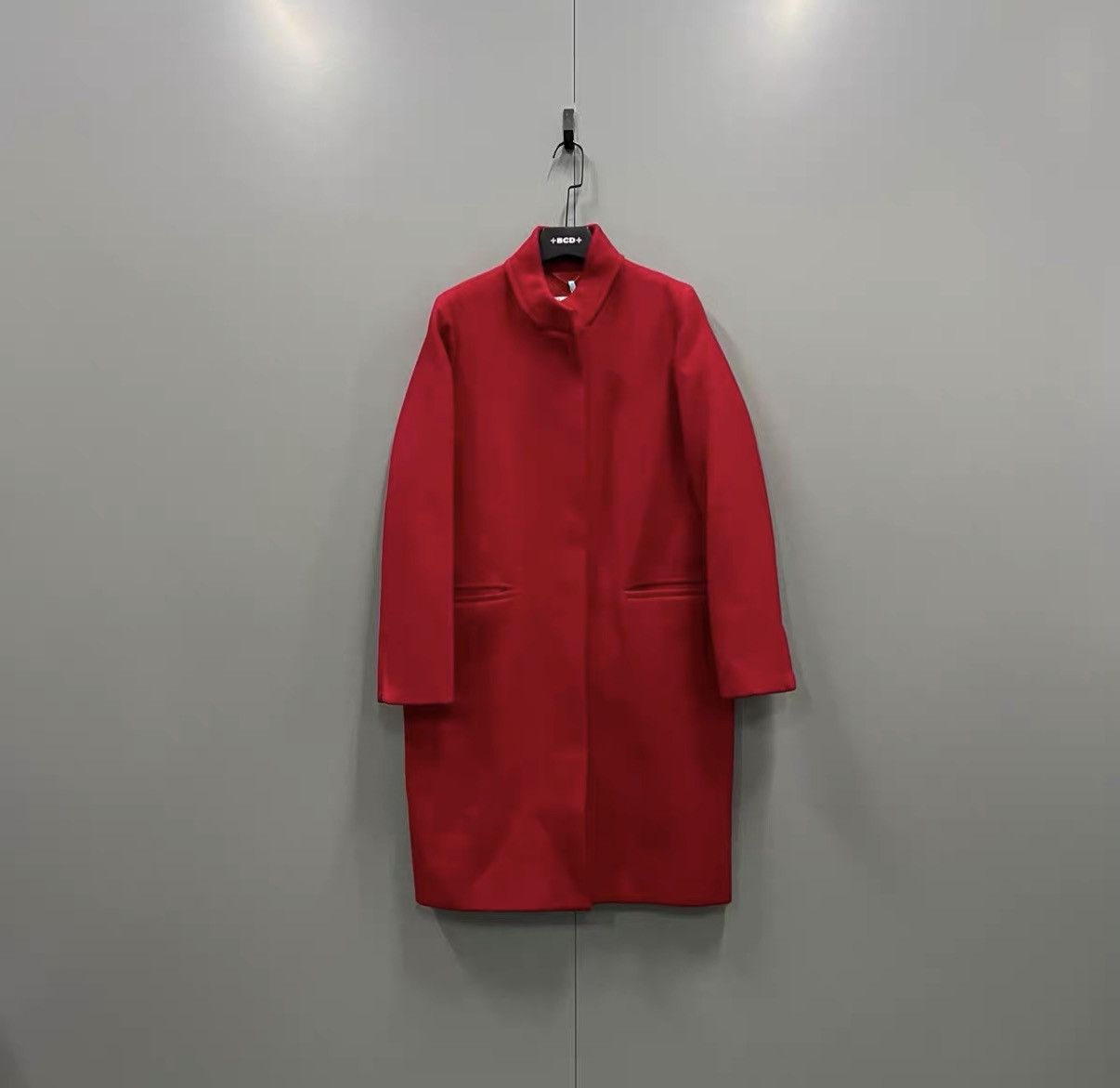 Max Mara MaxMara Red Stand Collar Wool Coat J41 Size XL / US 12-14 / IT 48-50 - 1 Thumbnail