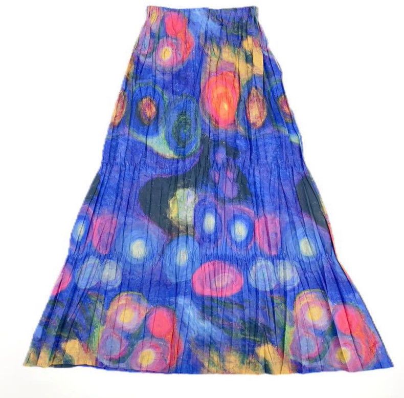 Issey Miyake Issey Miyake Retro blue psychedelic skirt Size 25" / US 0 / IT 36 - 1 Thumbnail