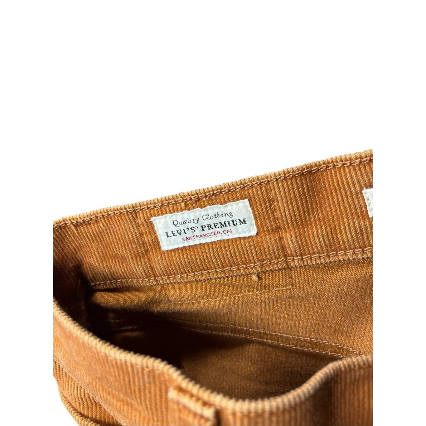 Levi's Levis Ribcage Flare Button Fly Brown Corduroy Pants Boho 70s Size 26" / US 2 / IT 38 - 9 Thumbnail