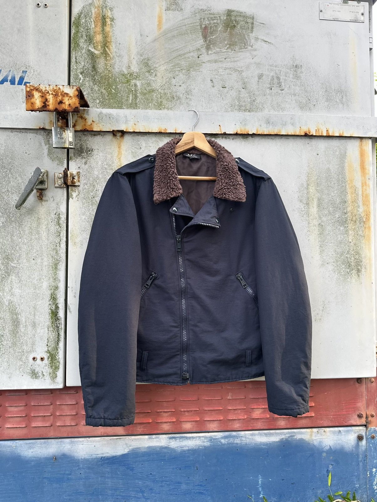 A.P.C. 👹A.P.C Double Collar Fleece Bomber Jacket Size US S / EU 44-46 / 1 - 3 Thumbnail