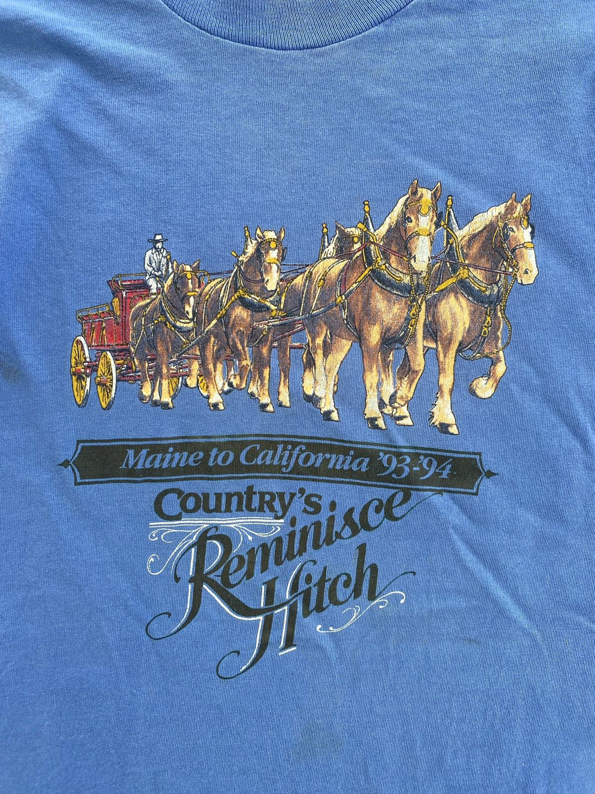 Fruit Of The Loom VINTAGE COUNTRY’S REMINISCE HITCH WELLWORN TEE Size US L / EU 52-54 / 3 - 2 Thumbnail