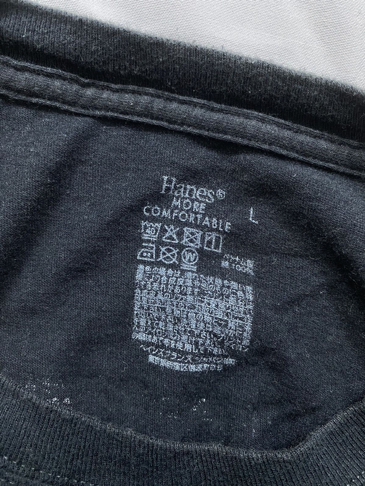 Hanes Japanese Hanes black Tee short sleeve Size US L / EU 52-54 / 3 - 5 Thumbnail