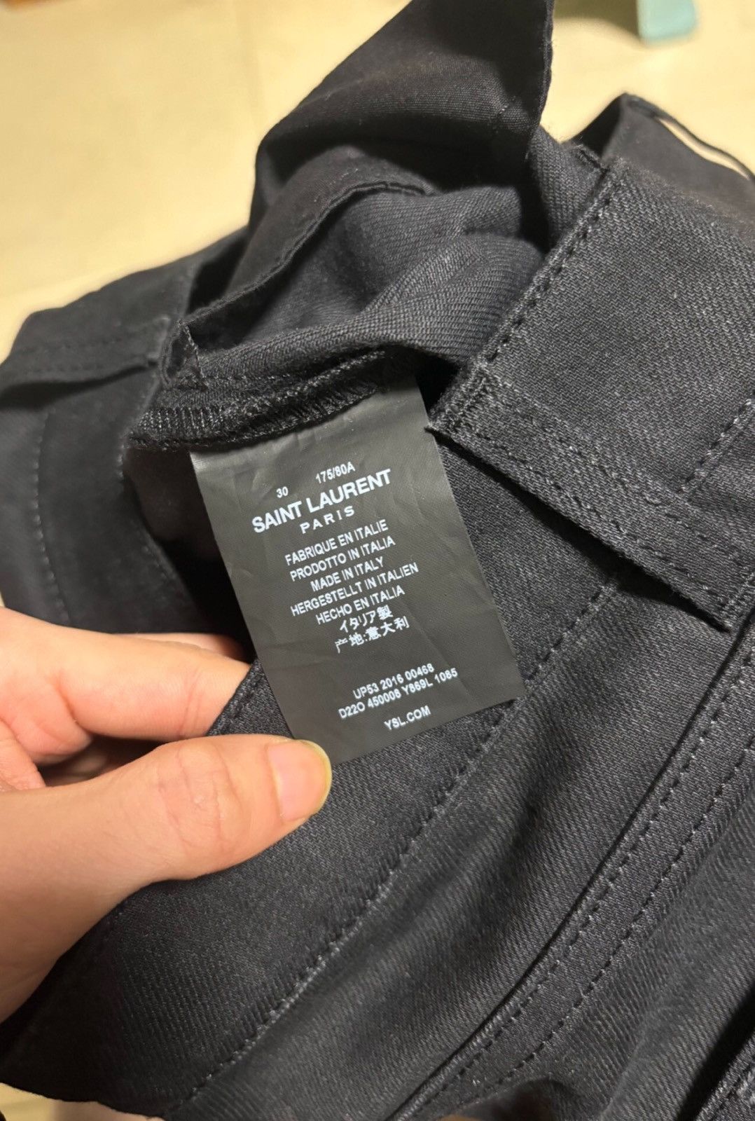 Saint Laurent Paris Saint Laurent SLP 2016FW D02 Black Slashed Destroyed Jeans Size US 30 / EU 46 - 4 Thumbnail