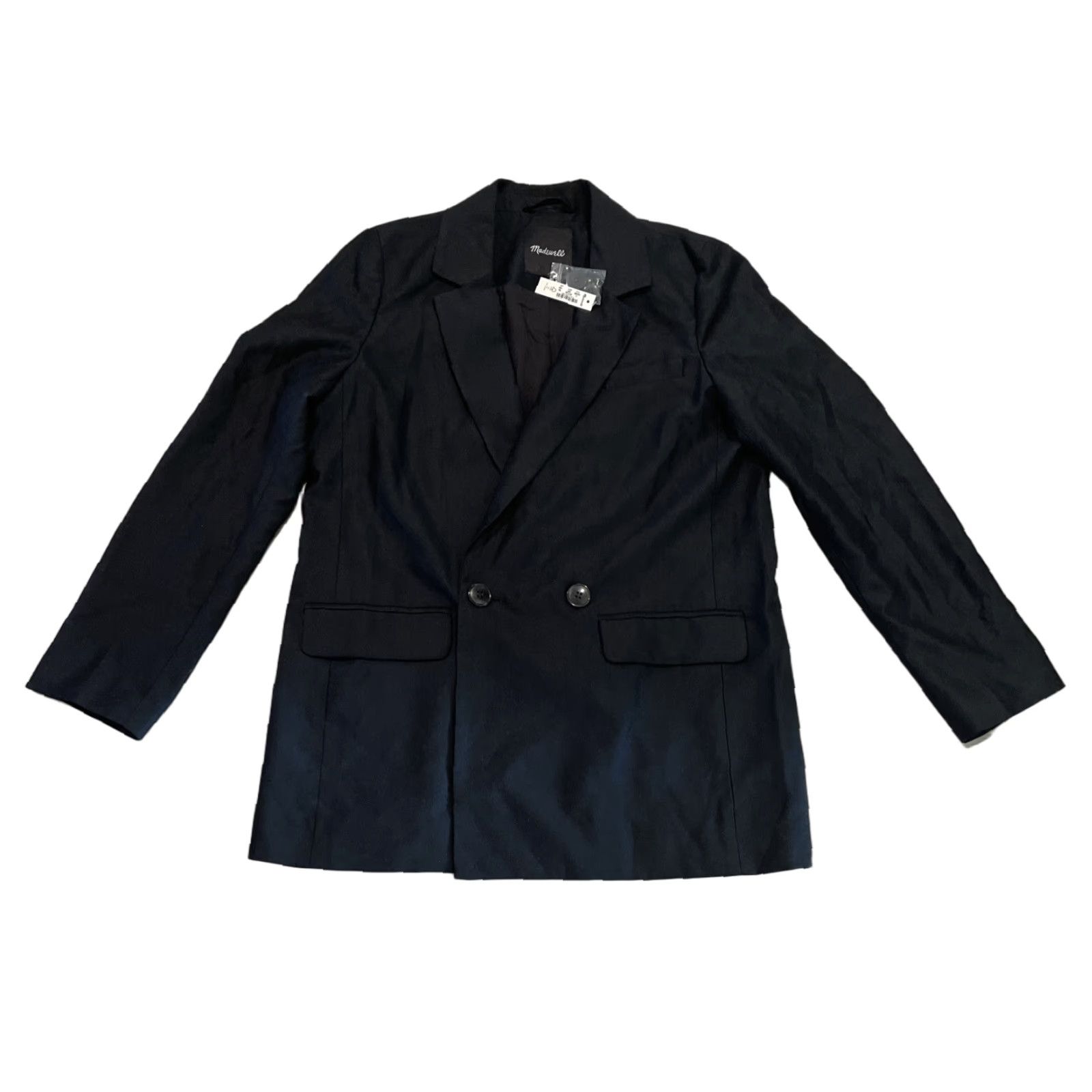 Madewell Madewell Caldwell Double Breasted Blazer Two Button Black 58 MD254 Sz S Jacket Size S / US 4 / IT 40 - 1 Thumbnail