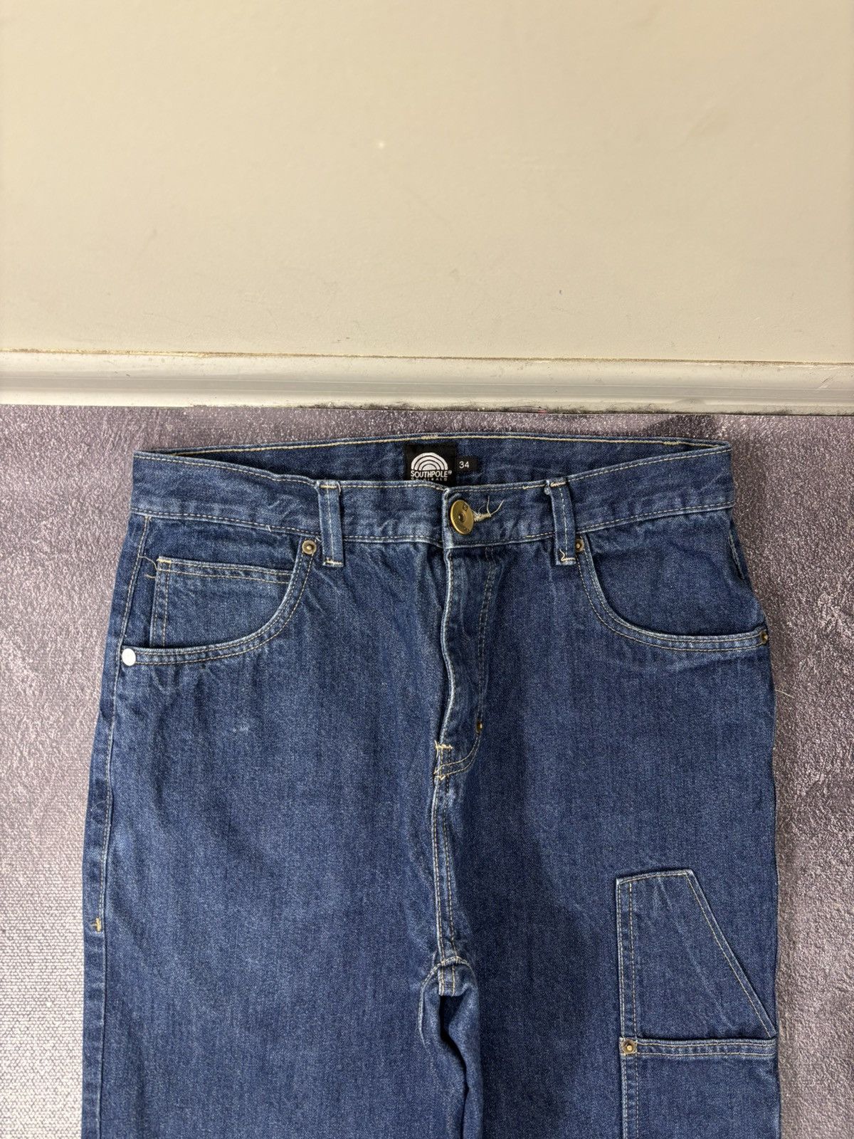 Southpole Vintage Southpole Y2K Big Embroidered Logo Blue Baggy Jeans Size US 34 / EU 50 - 11 Thumbnail