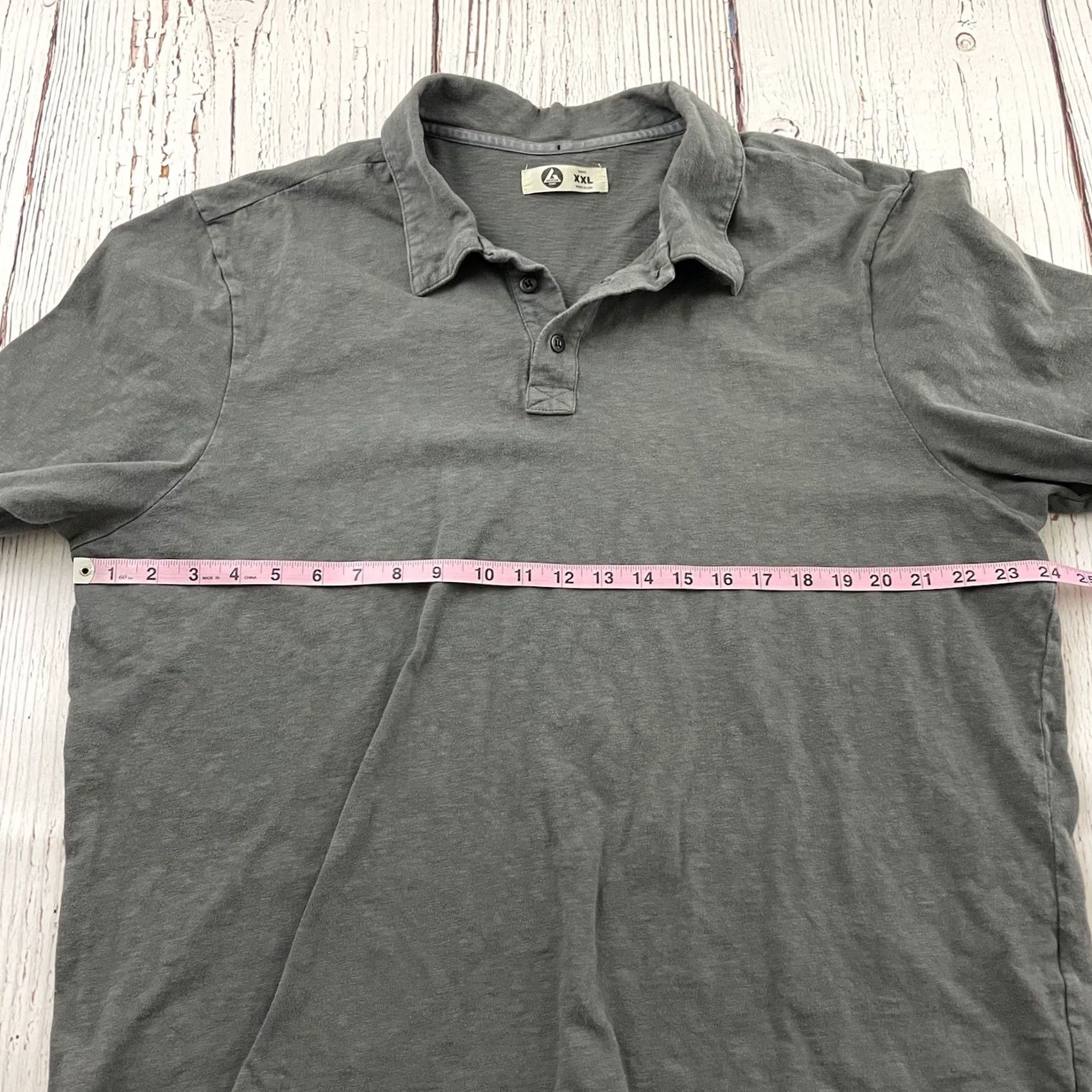 Vintage American Giant Short Sleeve Button-Up Polo Shirt Men's XXL Gray Size US XXL / EU 58 / 5 - 3 Thumbnail