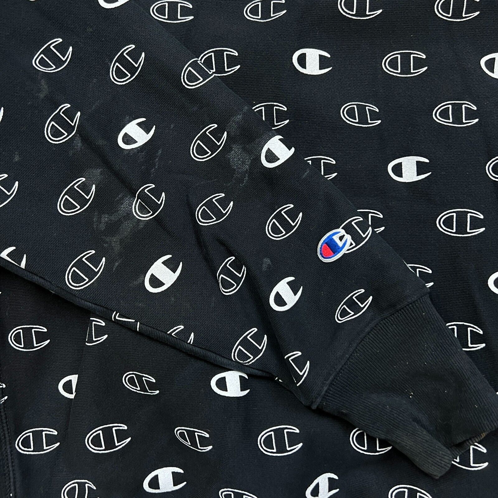 Champion × Vintage Champion Hoodie Reverse Weave AOP C Logo Hooded Sweatshirt Size US L / EU 52-54 / 3 - 5 Thumbnail