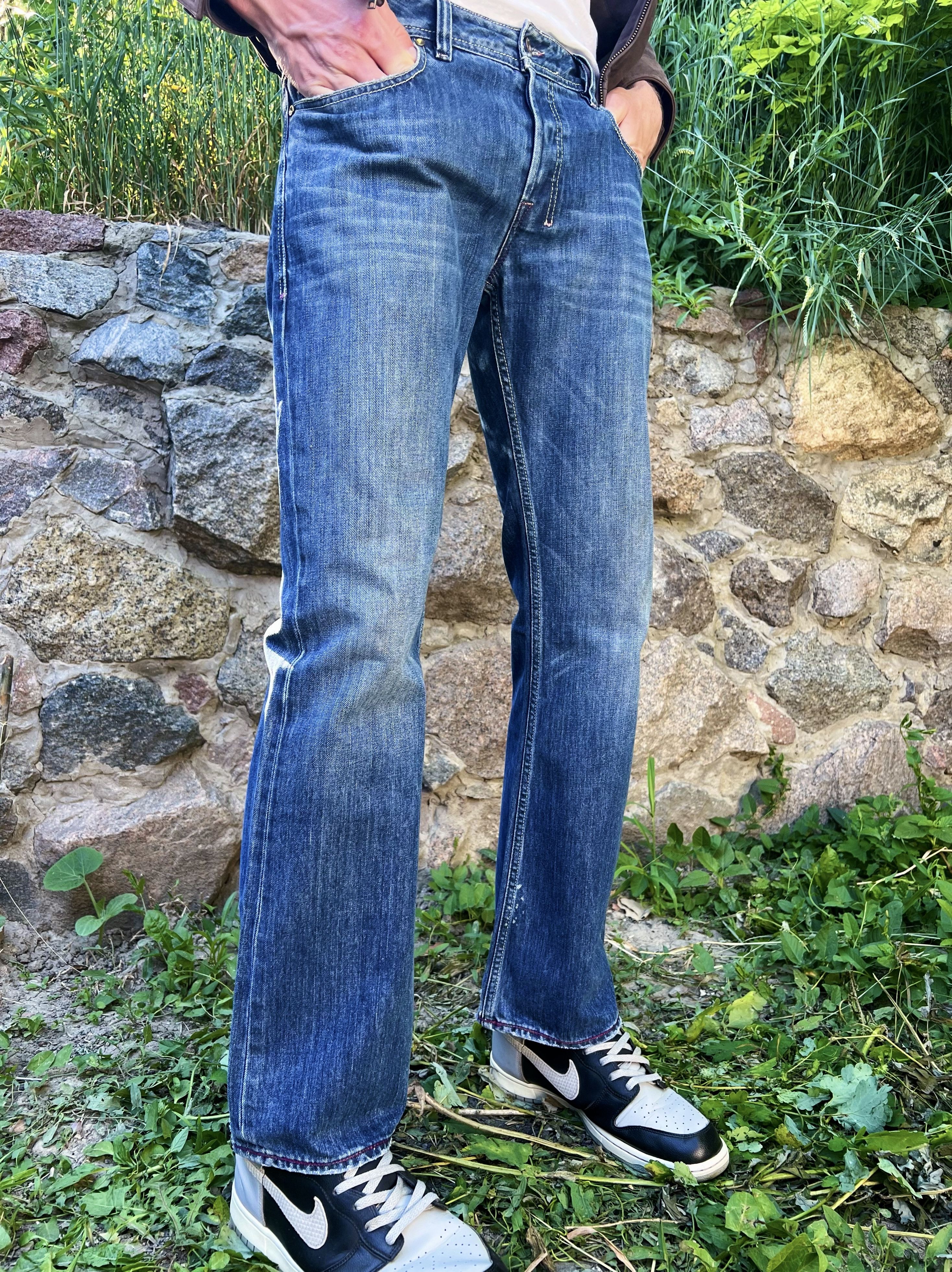 Diesel Y2K Diesel Flared Distressed Emdroidery Denim Jeans Size US 33 - 1 Thumbnail