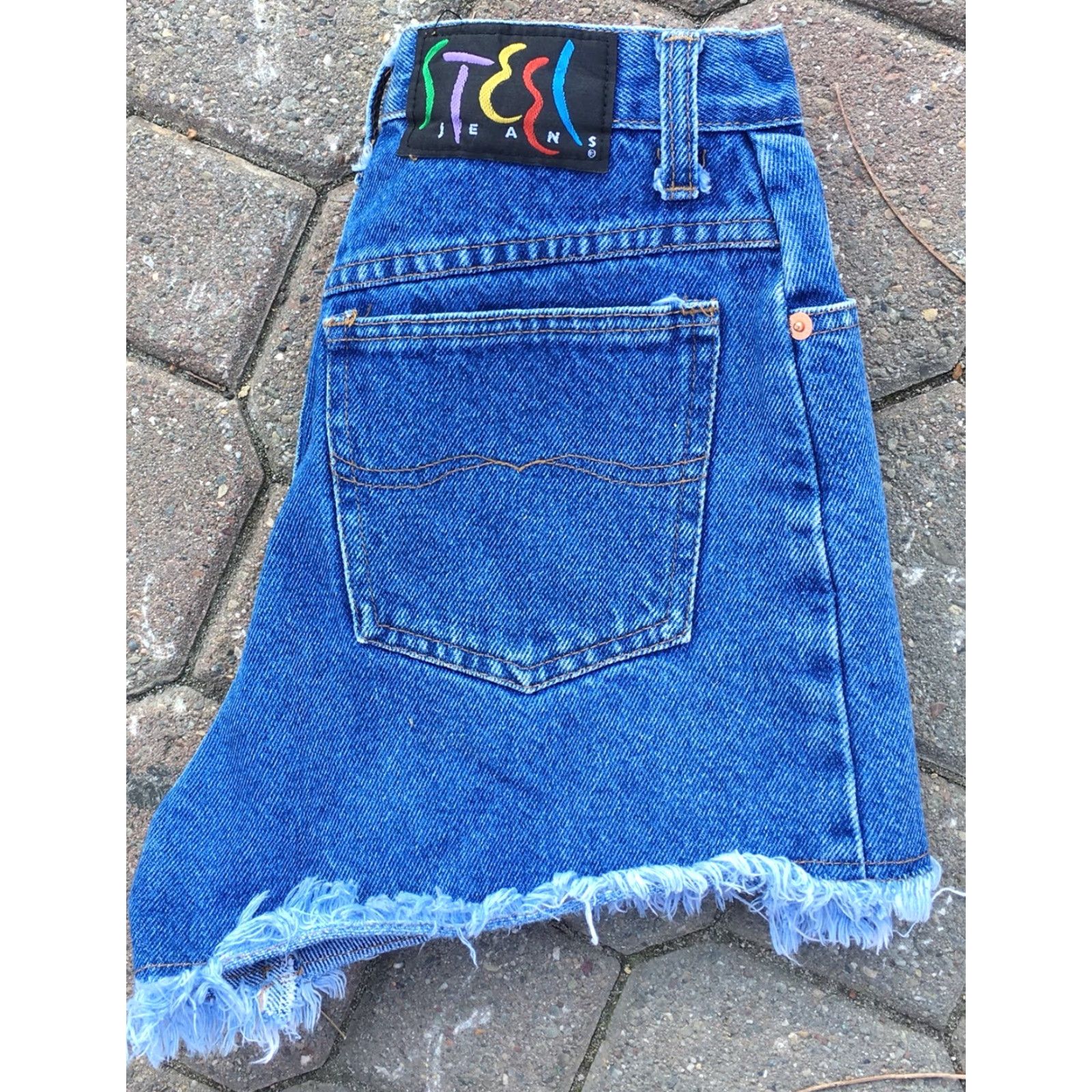 Vintage VINTAGE Steel Jeans High Waist Denim Shorts 7 25 in USA 80s 90s Jorts Blue Denim Grunge Womens Size 28" / US 6 / IT 42 - 6 Thumbnail