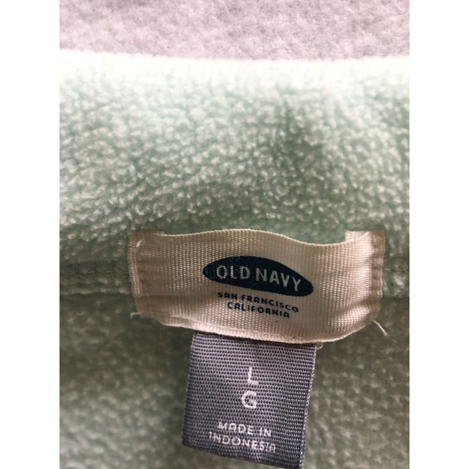 Old Navy VINTAGE? No. Old Navy Jacket Women L Gray Green Fleece Polyester Pullover Regular Size Size L / US 10 / IT 46 - 3 Thumbnail